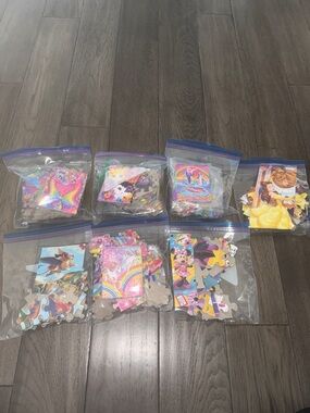 Disney Princess & Lisa frank  Puzzle Pieces Value Pack - Multicolor